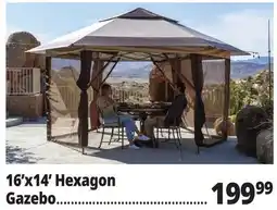 Ocean State Job Lot Hexagon Pop Up Gazebo 16' x 14' offer