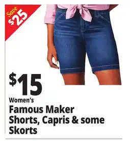 Ocean State Job Lot Women's Famous Maker Shorts, Capris & some Skorts offer
