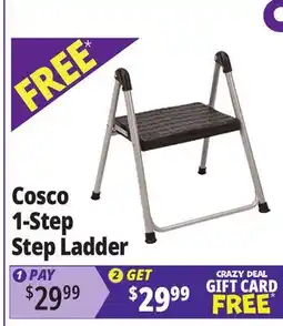 Ocean State Job Lot Cosco 1-Step Folding Step Stool offer