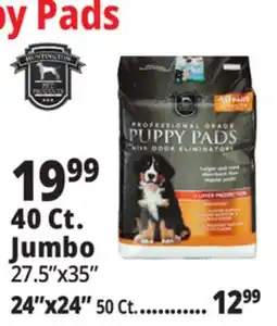 Ocean State Job Lot Huntington Pet Products Professional Grade 27.5 x 35 Puppy Pads with Odor Eliminators 40 Count offer
