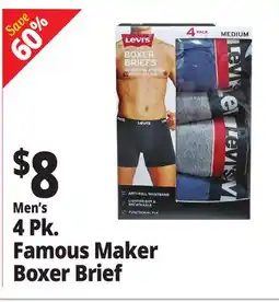 Ocean State Job Lot Men's 4 Pk. Famous Maker Boxer Brief offer