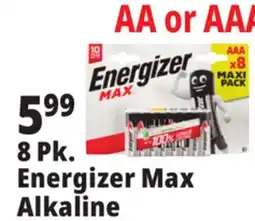 Ocean State Job Lot Energizer Max AA Alkaline Batteries 8-Count offer