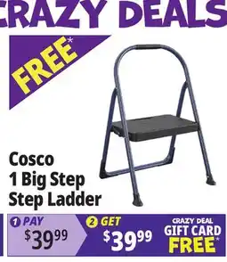 Ocean State Job Lot Cosco 1-Step Folding Step Stool with Handle offer