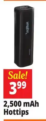 Ocean State Job Lot Hot Tips Power Bank Black 2500 mAh offer