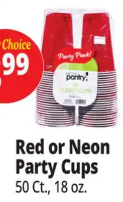 Ocean State Job Lot Kitchen Pantry Red Plastic Cups 50 Count offer