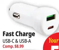 Ocean State Job Lot TechBunch Fast Charge A+C Car Charger offer