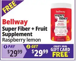 Ocean State Job Lot Bellway Psyllium Husk Powder Fiber Supplement Raspberry Lemon 18oz offer