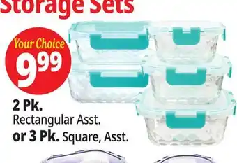 Ocean State Job Lot Home Living Glass Storage Containers With Lid 2pk 21.6 oz./35.1 oz offer
