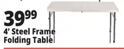 Ocean State Job Lot Enduro 4' Steel Frame Folding Table offer