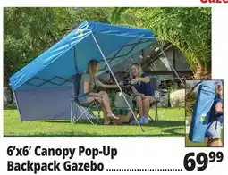Ocean State Job Lot 6'x6' Canopy Pop-Up Backpack Gazebo offer