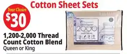 Ocean State Job Lot 1,200-2,000 Thread Count Cotton Blend Cotton Sheet Sets offer