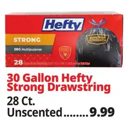 Ocean State Job Lot 30 Gallon Hefty Strong Drawstring offer