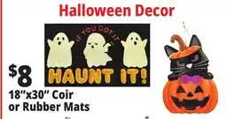 Ocean State Job Lot Halloween Decor 18x30 Coir or Rubber Mats offer