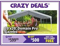 Ocean State Job Lot Caravan Canopy Domain Pro 400 Carport Shelter 20' x 20' offer