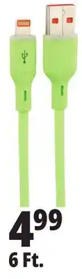 Ocean State Job Lot Tech Bunch Lightning Charging Cable 6' offer