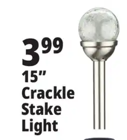 Ocean State Job Lot Outdoor Living Accents Solar Crackle LED Garden Stake 15 offer