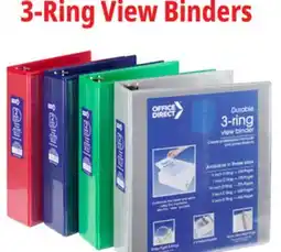 Ocean State Job Lot 3-Ring View Binders offer