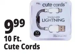 Ocean State Job Lot Cute Cords Braided Lightning Cable 10 ft offer
