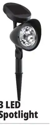 Ocean State Job Lot Outdoor Living Accents Solar LED Spotlight 12.5 offer