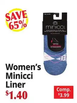Ocean State Job Lot Women's Minicci Liner offer