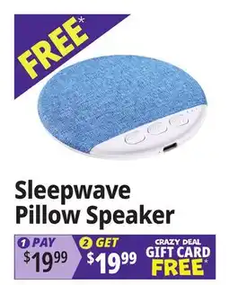 Ocean State Job Lot Sleepwave Pillow Speaker offer