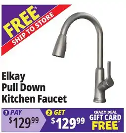 Ocean State Job Lot Elkay Pull Down Kitchen Faucet offer