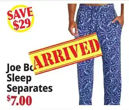 Ocean State Job Lot Joe Boxer Sleep Separates offer