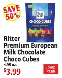 Ocean State Job Lot Ritter Premium European Milk Chocolate Choco Cubes offer