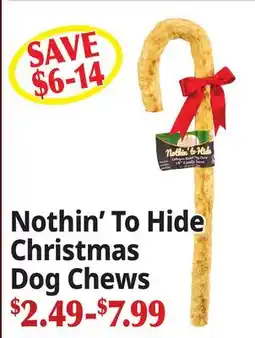 Ocean State Job Lot Nothin' To Hide Christmas Dog Chews offer
