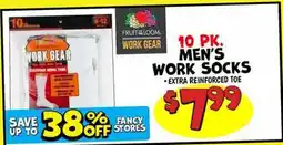 Ollie's 10 PK. MEN'S WORK SOCKS offer