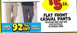 Ollie's FLAT FRONT CASUAL PANTS offer