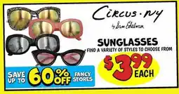 Ollie's CIRCUS NY SUNGLASSES offer