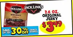 Ollie's JACK LINK'S 2.6 OZ. ORIGINAL JERKY offer