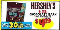 Ollie's 6 OZ. HERSHEY'S CHOCOLATE BARK offer