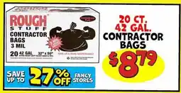 Ollie's 20 CT. 42 GAL. CONTRACTOR BAGS offer