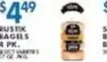 Compare Foods Rustik bagels offer