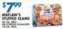 Associated Matlaw's Stuffed Clams offer