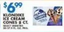 Associated Klondike ice cream cones offer
