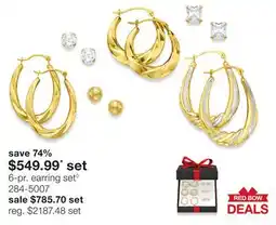 JC Penney 6-pr. earring set offer