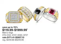 JC Penney Men's rings offer