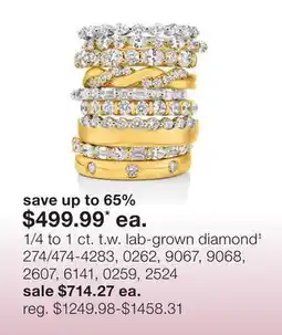JC Penney 1/4 to 1 ct. t.w. lab-grown diamond‡ offer