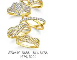 JC Penney 1-1/2 to 2 ct. t.w. lab-grown diamond§ or 1/3 to 1/2 natural or lab-grown diamond‡ - Rings offer
