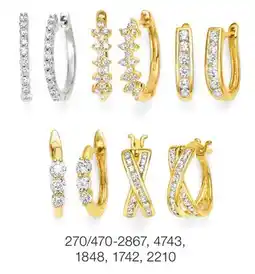 JC Penney 1-1/2 to 2 ct. t.w. lab-grown diamond or 1/3 to 1/2 natural or lab-grown diamond - Earrings offer