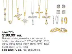 JC Penney Natural or lab-grown diamond accent to 1/10 ct. t.w. diamond‡ offer