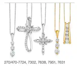 JC Penney 1-1/2 to 2 ct. t.w. lab-grown diamond§ or 1/3 to 1/2 natural or lab-grown diamond‡ - Pendants offer