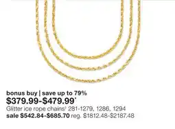 JC Penney Glitter ice rope chains‡ offer