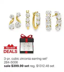 JC Penney 3-pr. cubic zirconia earring set offer