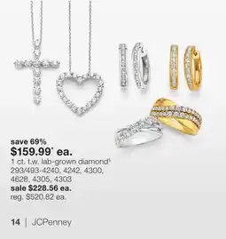 JC Penney 1 ct. t.w. lab-grown diamond§ offer