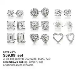 JC Penney 3-pc. set earrings offer