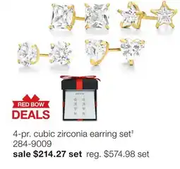JC Penney 4-pr. cubic zirconia earring set‡ offer
